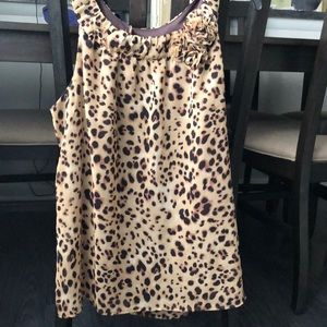 Leopard print dressy tank